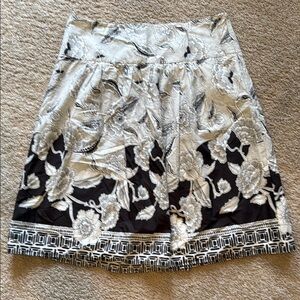 Ann Taylor A-line Brown and White Skirt Size 8